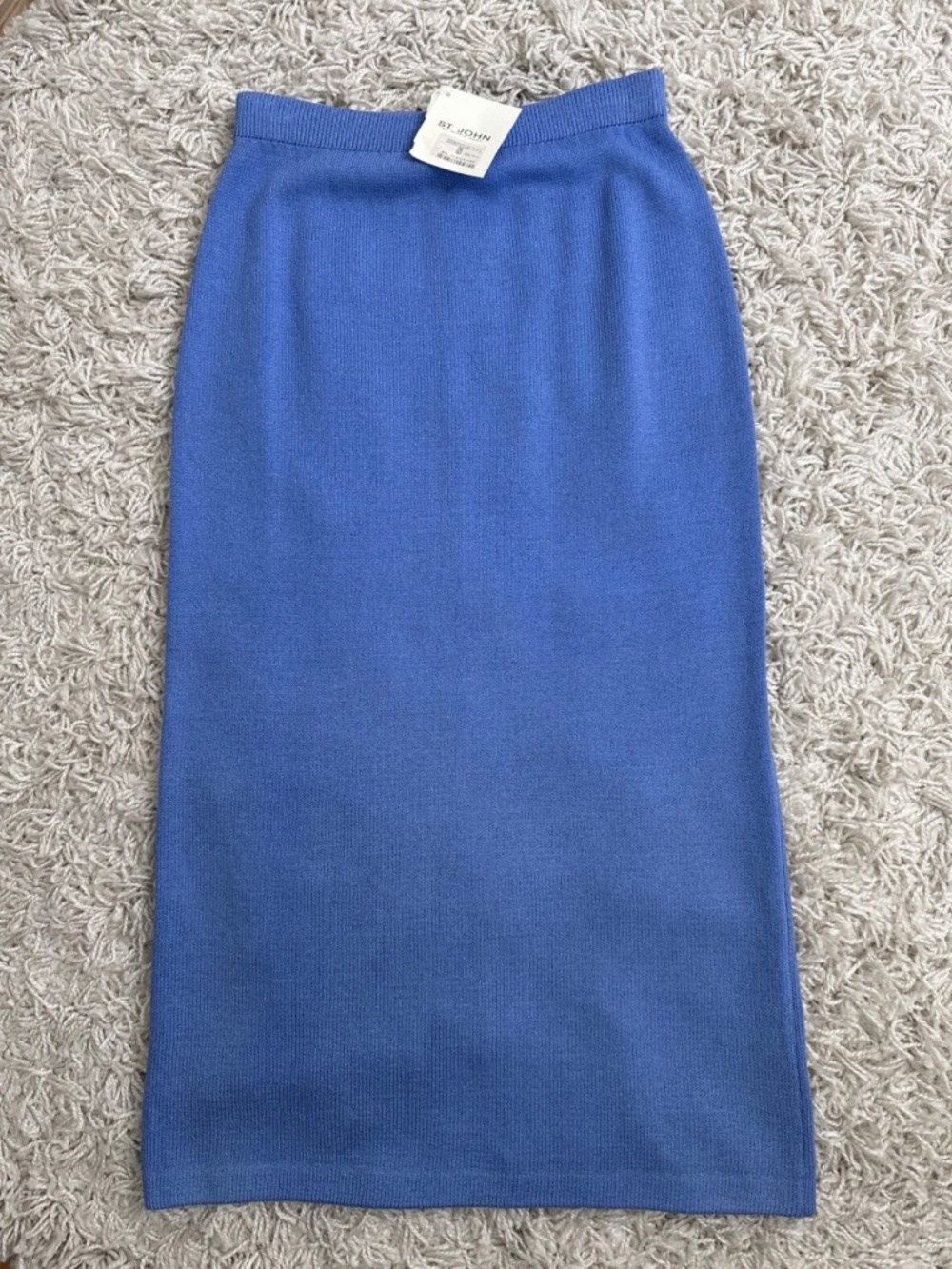 St. John Evening by Marie Gray Blue Sz 2 Santana Knit Straight Pencil Skirt